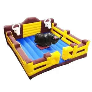 Western Style Inflatable Rodeo Bull Ride Commercial PVC Mechanical Bull Game CE Certified 3-Year Warranty 300-500kg Capacity