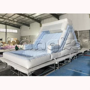 White Blue Pastel Water Slides Backyard Inflatable Water Slides Inflatable Water Slides for Party