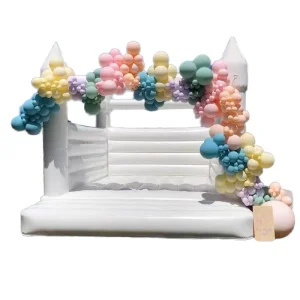 White Bounce House Inflatable Castle Party Bouncy Castle With Blower Jumping Castle for Kids Bounce House for Children