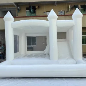 White Castle Bounce House Bouncy Castle Training Center PVC Material 4×3 Size 4-5 Kids