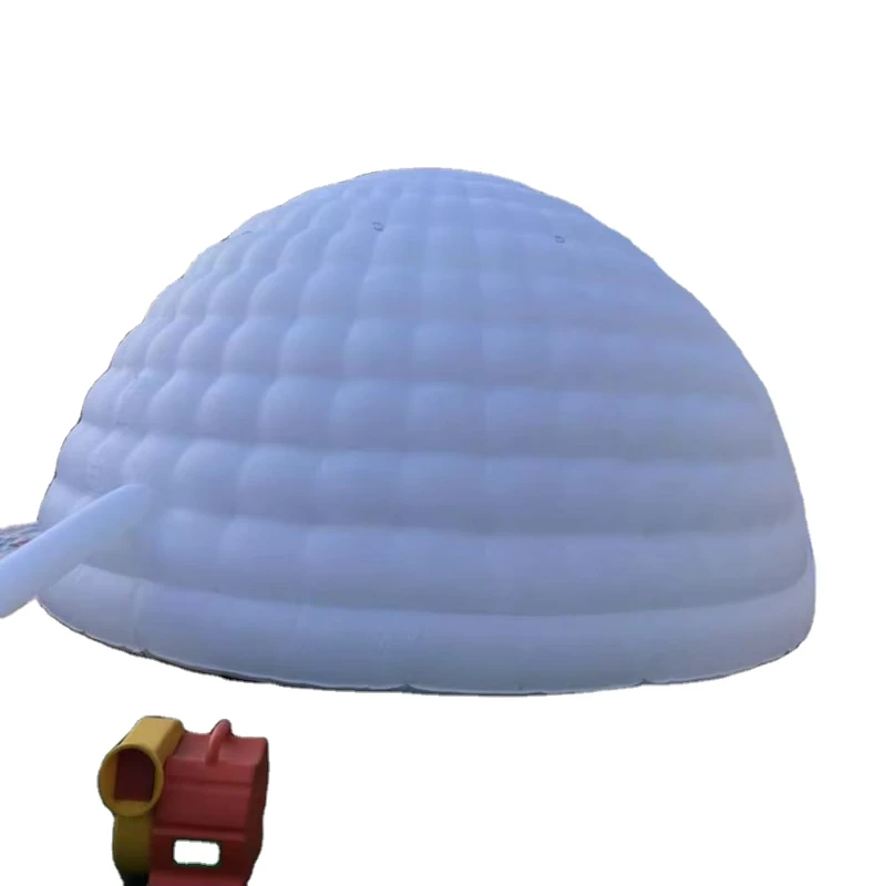 White Color Inflatable Igloo Dome House with LED Oxford Fabric Inflatable Dome Tent