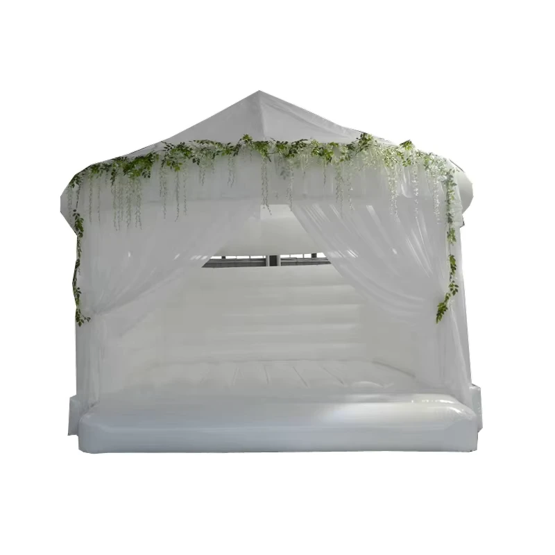 Castelo Inflável Branco para Uso Interno e Externo - Material PVC Resistente