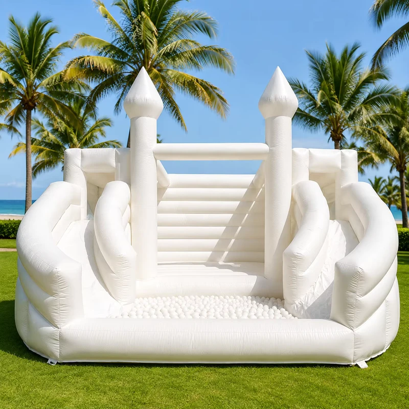 White Inflatable Castle for Weddings and Celebration Events
