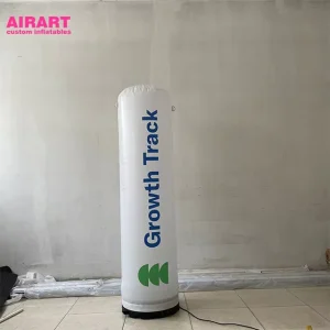 Columna Inflable Blanca, Logo Personalizado sin Impresión, Pilar Inflable de Color y Tamaño Personalizados, Columna Inflable en Forma de Cono