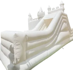 White Inflatable Dry Slide Activity Party Bouncing House Inflatable Castle