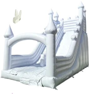 Weißer aufblasbarer Trockenslide für Kinder und Erwachsene, Hüpfburg, Springburgen für Veranstaltungen und Partys