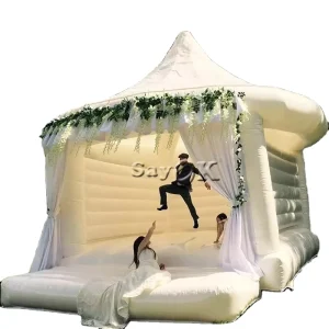 Castillo Inflable de Salto Inflable Blanco, Tiendas de Boda Inflables