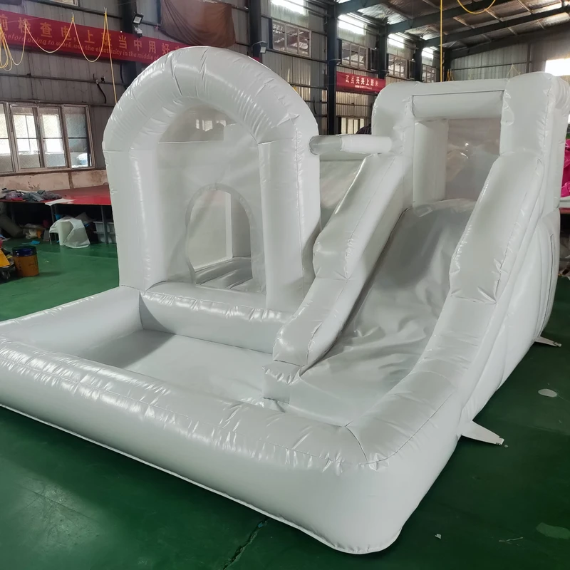 White Inflatable Jumpers Customized Size PVC Jumping Bouncer Castle for Kids Event