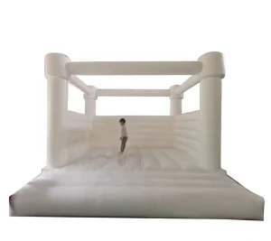 White Inflatable Wedding Bouncer Outdoor Bounce House Jumping Bouncy Castle For Kids Birthday Party