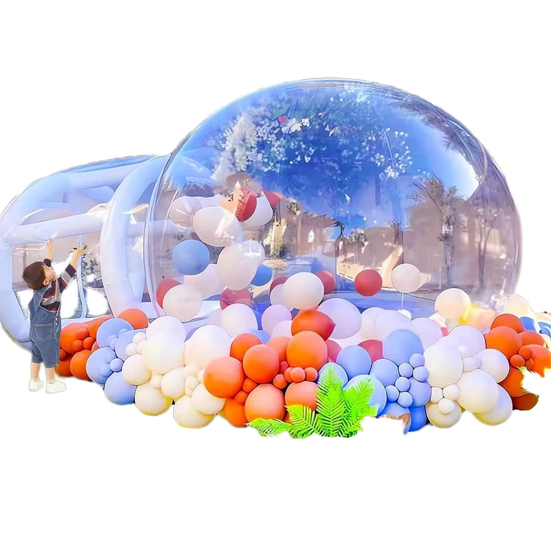 Tente gonflable en PVC Bubble House blanche, dôme transparent, château gonflable pour fête d'enfants, unisexe
