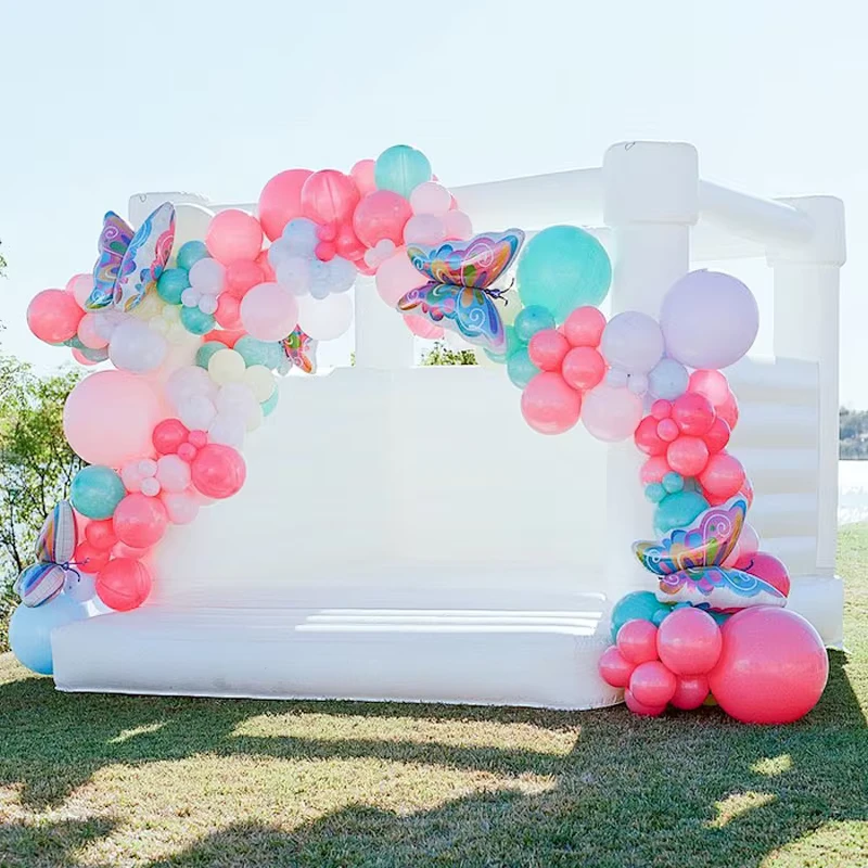 White PVC Custom Wedding Bounce Kids Adult Children Outdoor Inflatable Jumping Castle for Party Event Rental