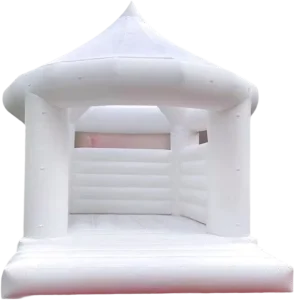 White PVC Inflatable Castle for Outdoor Party Rental for Wedding Theme Bounce House with Blower