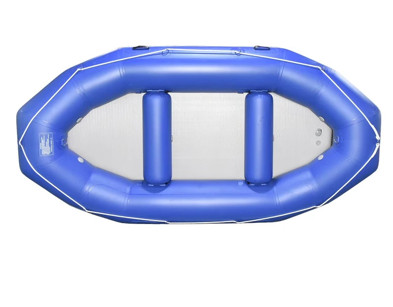 Raft gonfiabile bianco con fondo Drop Stitch, PVC durevole per 6 persone, barca da rafting in acque bianche