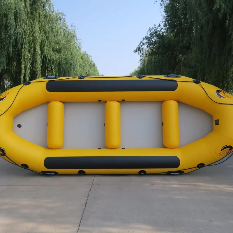 Raft Gonfiabile Bianco 380cm per Pesca in Fiume