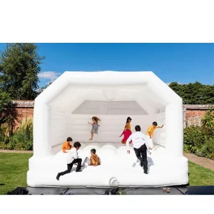 White Wedding Inflatable Bounce House Inflatable Wedding Decorations White Inflatable Castle for Adults and Kids Unisex EN71,CE