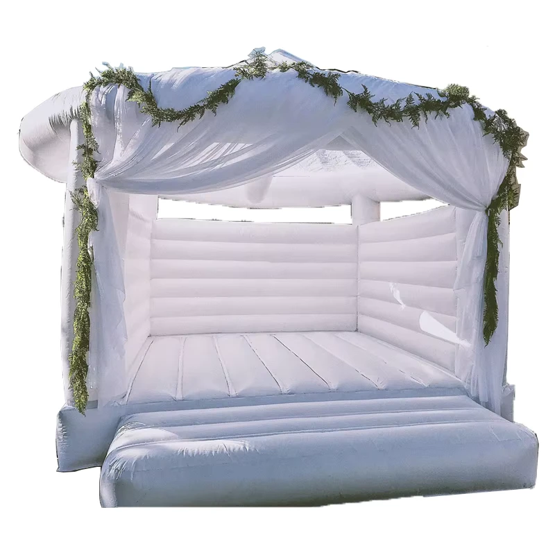 Castelo Inflável Branco para Casamento - Casa de Saltos Inflável para Casamento