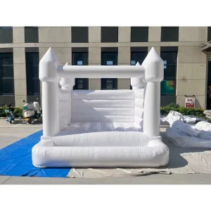 Trampolín de boda blanco, castillo de fiesta hinchable, castillo hinchable blanco