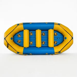 Wildwasserverstärktes 1,2 mm PVC-Boden aufblasbares Flussrettungsboot stabil leicht für Surfen Angeln