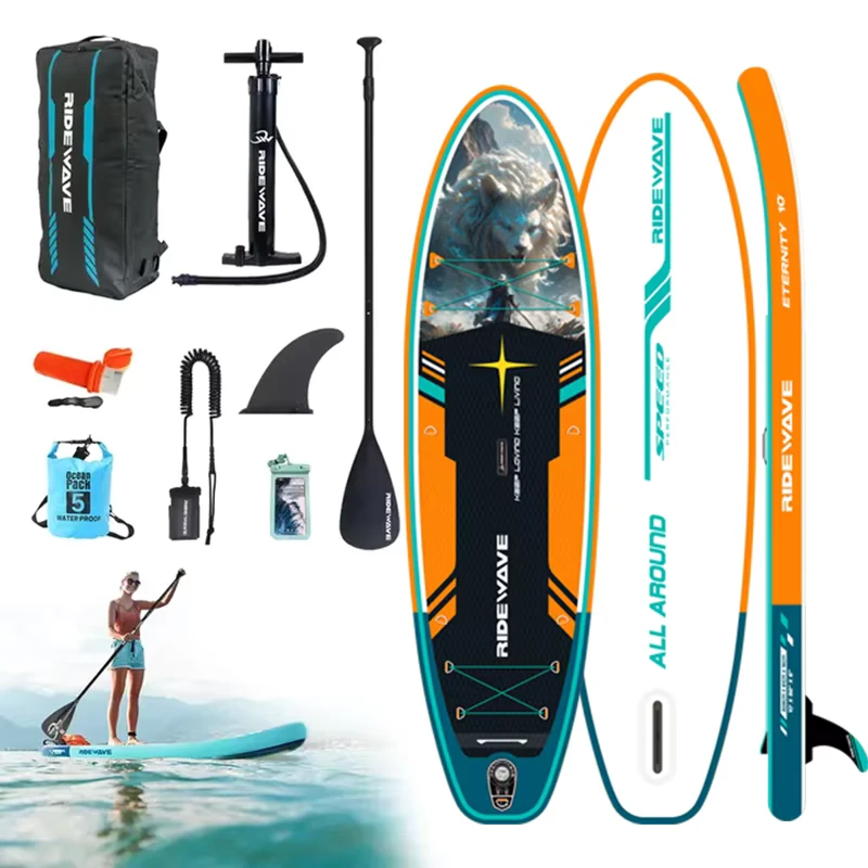 Надувная доска для серфинга Whitewater Ocean SUP OEM ODM, высококачественная, продвинутая, высоконапорная, 10 футов, прочная, с дроп-стичем, экологически чистая, портативная