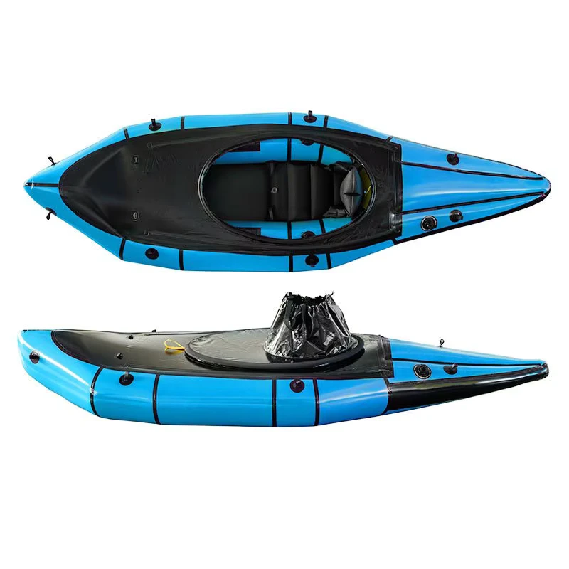 Whitewater Series Self Bailing TPU Inflatable Sport Yacht Light Weight Packraft for Lakes Rivers Fishing