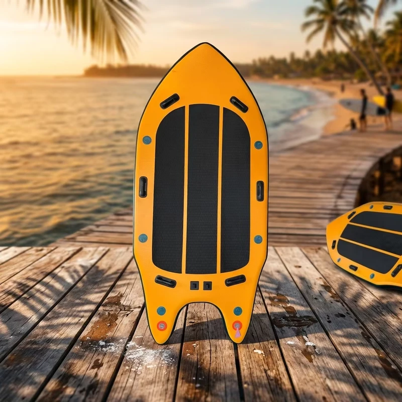 Wide Stable Fishing Inflatable SUP 12′ Double Layer Drop Stitch High Load Capacity Full Accessories Custom Logo