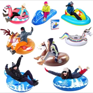 Winter PVC Inflatable Plastic Winter Products Sled Toys Towable Sledding Equipment Sledge Snow Tube Sled