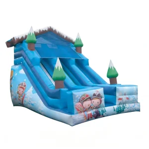 Winter Ski Themed Giant Inflatable Eco Friendly PVC Dry Slide for 6 12 Passengers Commercial Grade Outdoor Use Kids Snow