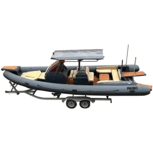 With Toilet Luxury 28ft RIB860 Boat Orca Hypalon Durable Deep V Aluminum Hull RIB Inflatable Boat BBQ