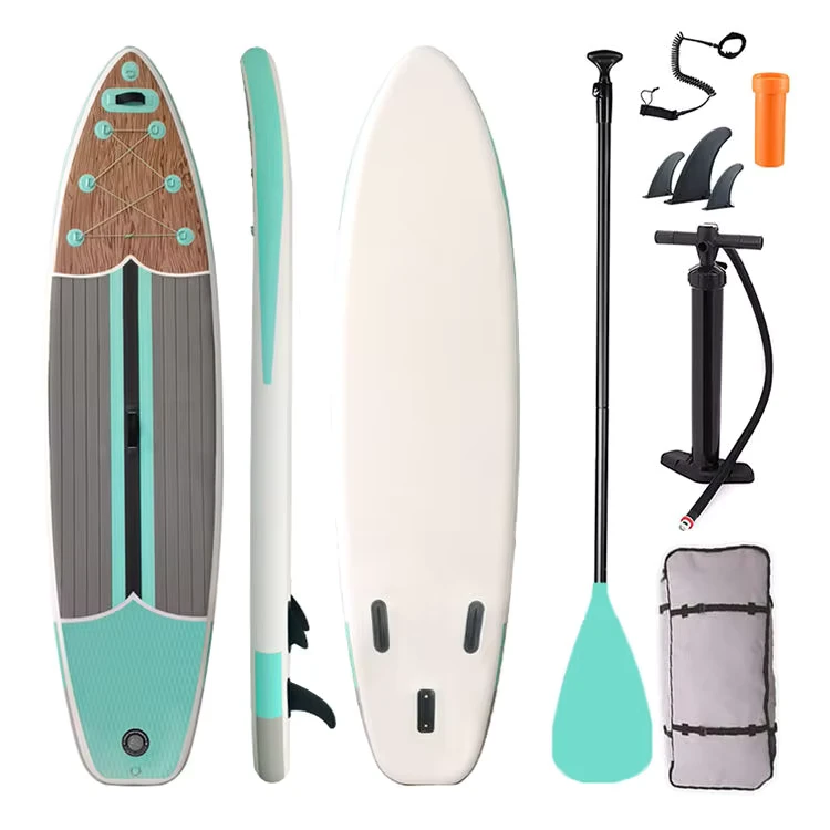 Planche à pagaie gonflable en bois