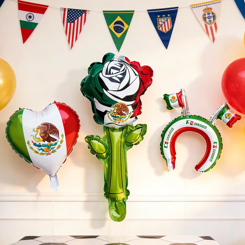 World Soccer Match Foil Balloons Mexican Ball Fas Birthday Football Graduation Party Decoration Durable