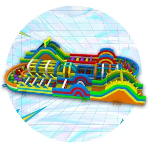 Y&G Inflatable Obstacle Course with Slide Inflatable Bouncer