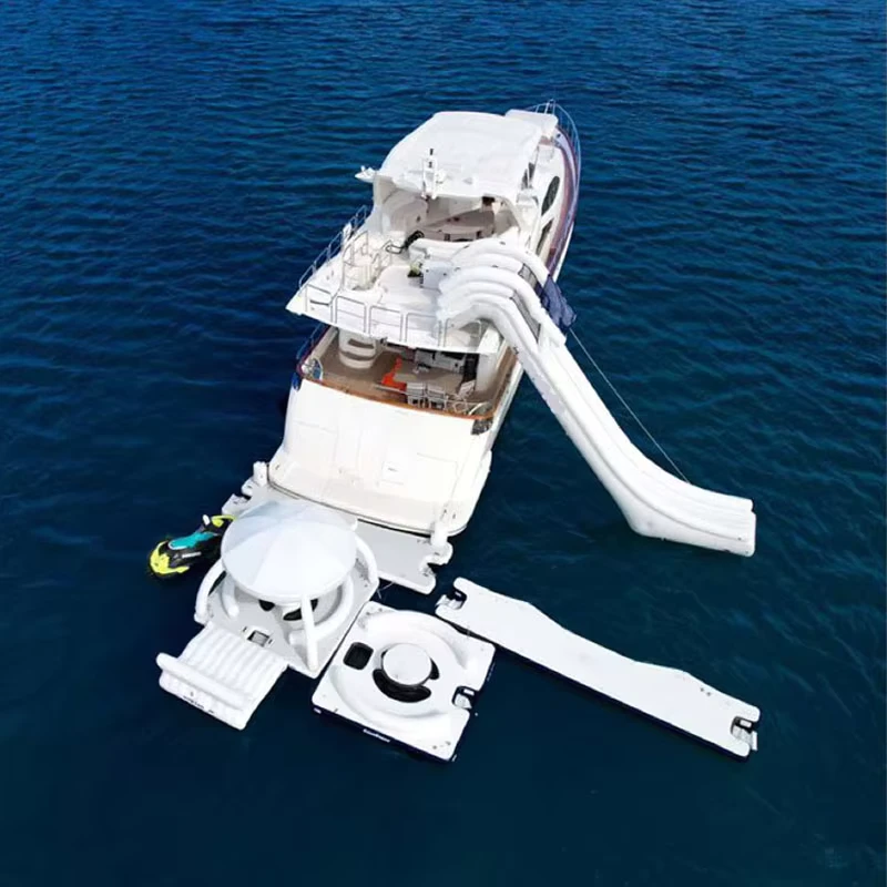 Piattaforma gonfiabile Y&G Jet Ski Yacht, molo galleggiante per attrezzature da gioco acquatiche
