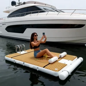 Yacht Water Floating Mat Inflatable Dock Platform DWF Fishing Floating Mat Swimming Float Board