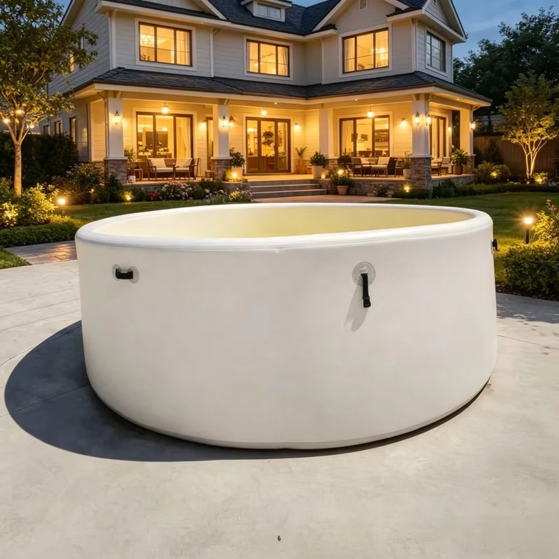 Yard Garten mobile tragbare Pool-Schwimmbecken, rundes aufblasbares Wasserbecken mit Pumpe