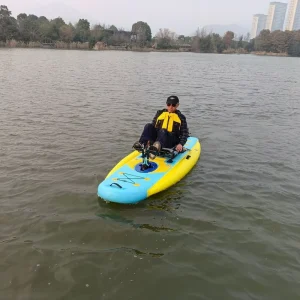 Yellow and Blue Pedal Boat Inflatable Water Kayak Leisure Holiday Kayak
