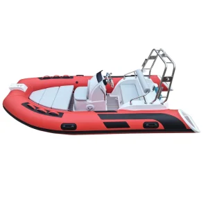 ZHENBO 13ft RIB 390C Fiberglass Sport Yacht Rigid Boat for Fishing & Leisure Drifting 6 Persons Capacity RIB BOAT 390