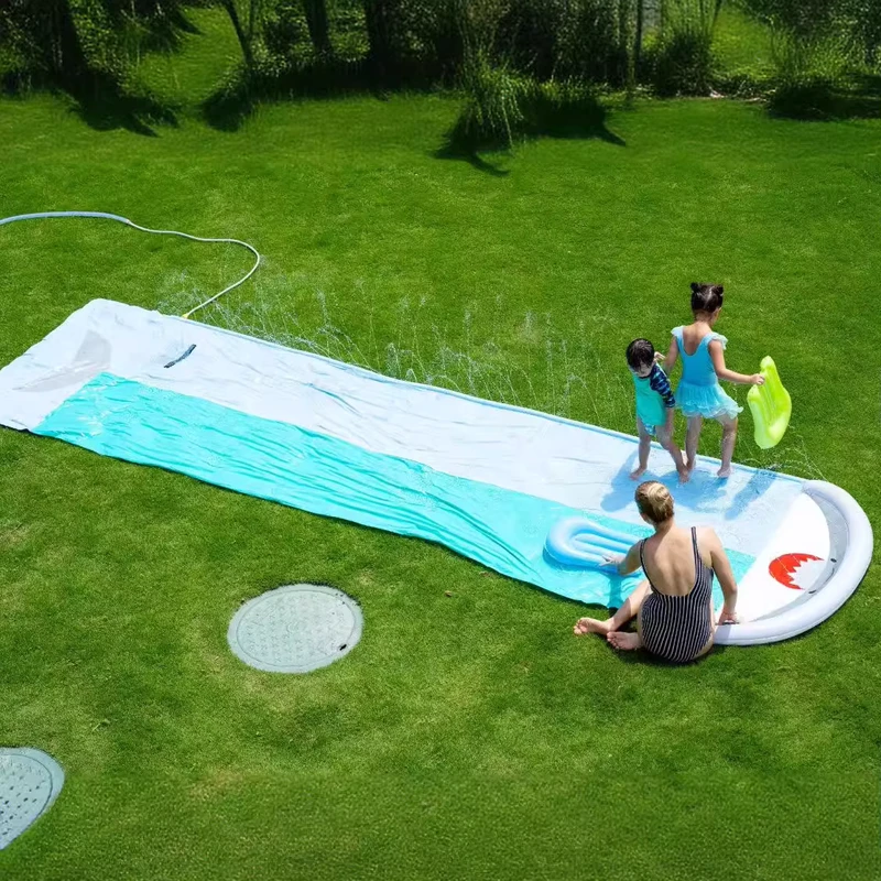 ZX 436 Modelo 11 136, tobogán inflable de PVC para uso en casa, 550x145 cm, tobogán interactivo para césped, capacidad de 100 a 500 kg para 1 a 4 personas