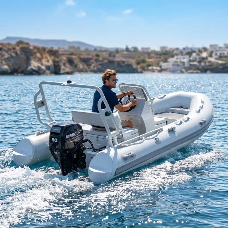 เรือใบ RIB 360 แบบกึ่งแข็งจากอลูมิเนียม Zhenbo สำหรับตกปลาและความบันเทิงทางน้ำ