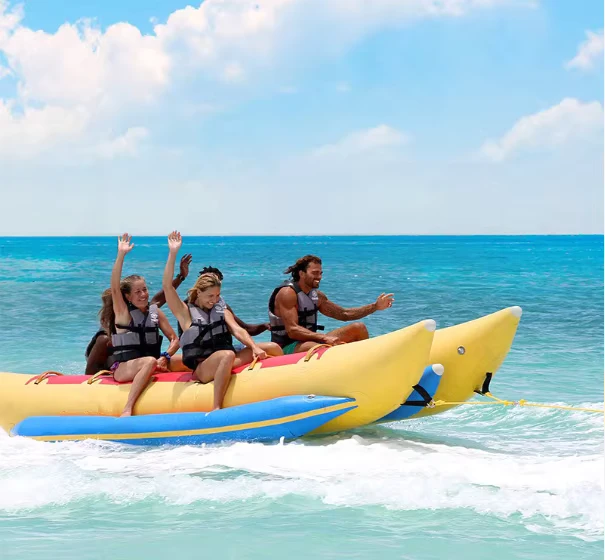 Zhenmei Factory 5-10 Persons Inflatable Banana Boat Towable Floating Boat Commercial Use 500kg Capacity PVC Water