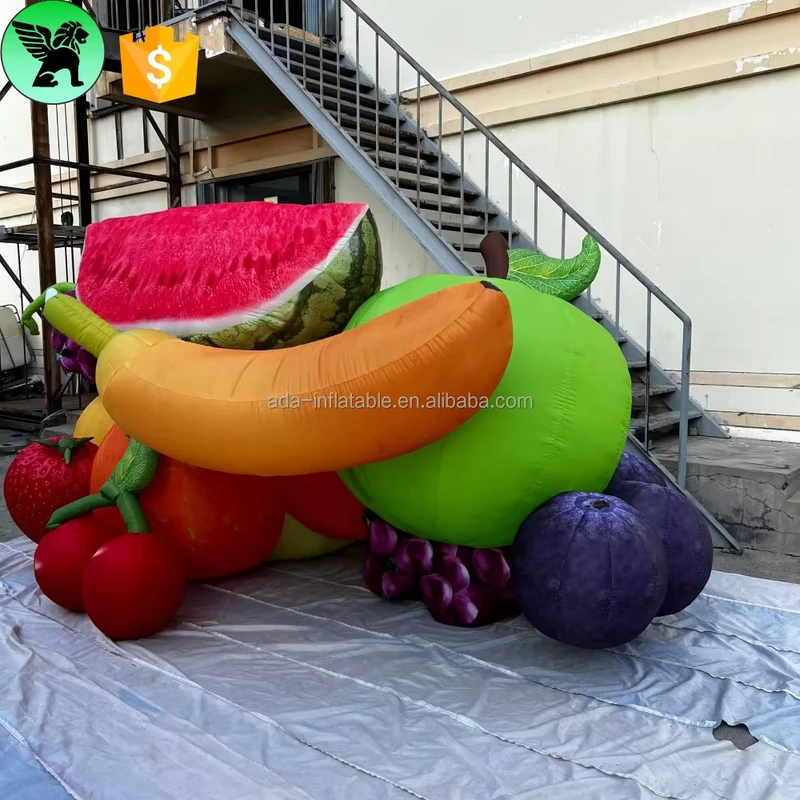 dekorasi buah inflatable untuk acara festival, replika buah inflatable kustom