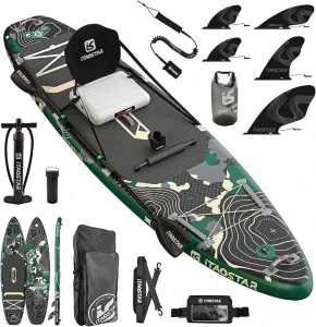 iTAOSTAR A02B 12’x35″x6″ Fishing Inflatable SUP Stand Up Paddle Board Surfboard Extra Wide SUP