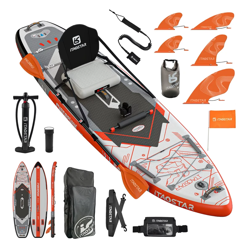 iTAOSTAR Cyberpunk C02C 11'6"x35"x6" Stand Up Paddleboarding SUP Paddle Opblaasbaar Paddle Board supboard Paddle Board