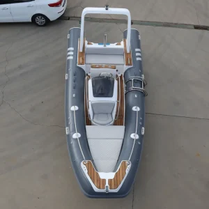 프리미엄 럭셔리 25피트 알루미늄 보트 바디 블랙 오르카 하이팔론 SP Rhib 인플레이터블 보트 RIB760