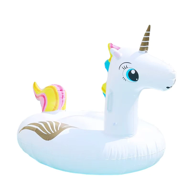 Flotteur de piscine gonflable en forme de licorne, jouets aquatiques d'été pour adultes et enfants, design animal flottant.