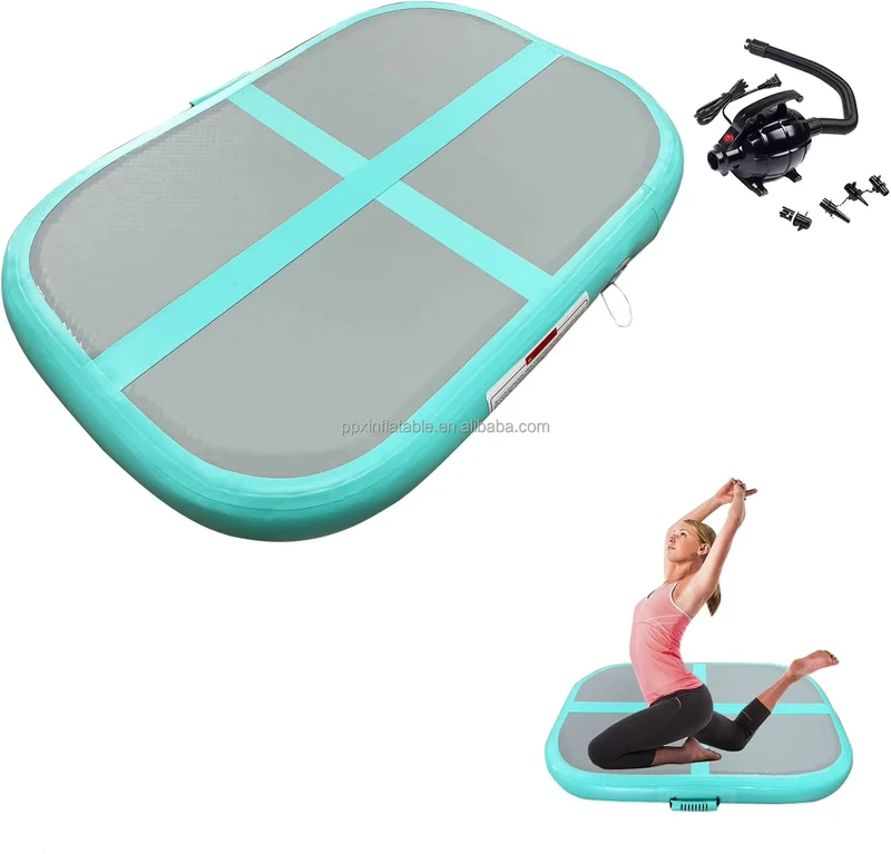 with Air Pump customized size gymnastics equipment tumble foldable sport gym yoga mat inflatable air track tumbling mat