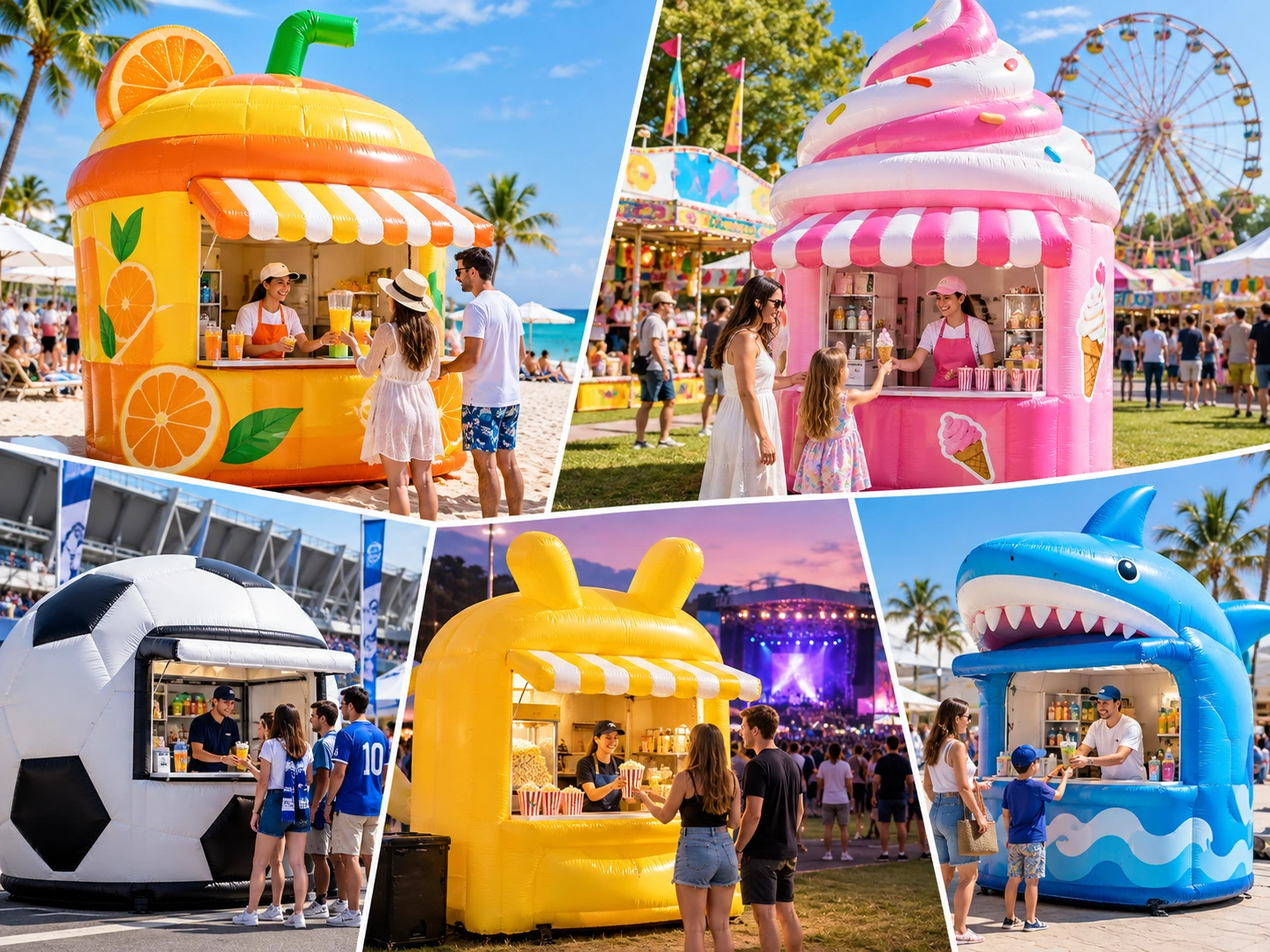 Inflatable vending kiosk